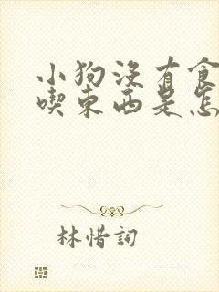 小狗没有食欲不吃东西是怎么回事