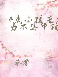 4岁小孩老专注力不集中该怎么办