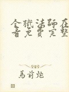 全职法师在线观看免费完整版