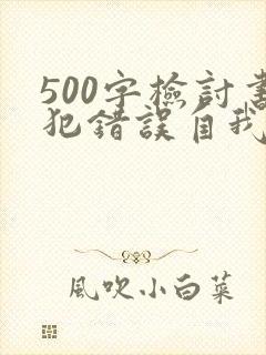 500字检讨书犯错误自我检讨