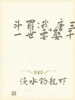 斗罗:我唐三这一世要娶千仞雪第二部