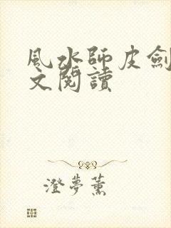 风水师皮剑青全文阅读