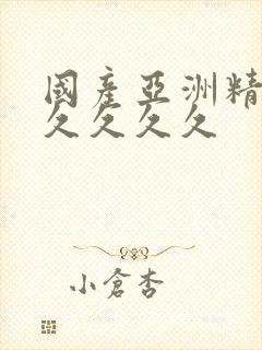 国产亚洲精品久久久久久