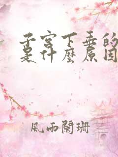 子宫下垂的疼痛是什么原因