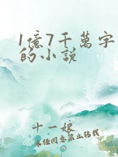 1亿7千万字数的小说