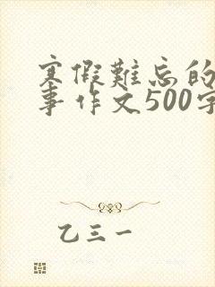 寒假难忘的一件事作文500字