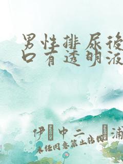 男性排尿后尿道口有透明液体