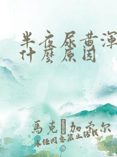 半夜尿黄浑浊是什么原因