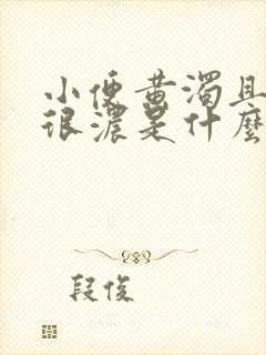 小便黄浊且气味很浓是什么原因