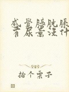 感觉膀胱胀胀的有尿意没什么尿是为什么