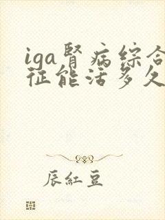 iga肾病综合征能活多久