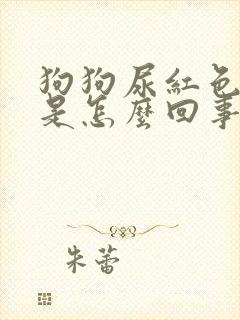 狗狗尿红色的尿是怎么回事