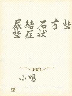 尿结石有些有哪些症状