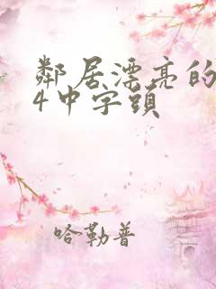 邻居漂亮的老婆4中字头