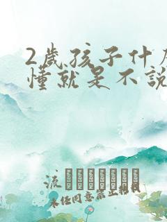 2岁孩子什么都懂就是不说话