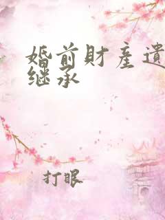 婚前财产遗产的继承