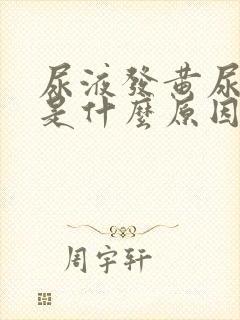 尿液发黄尿不尽是什么原因女性