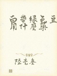 白带绿色豆腐渣用什么药