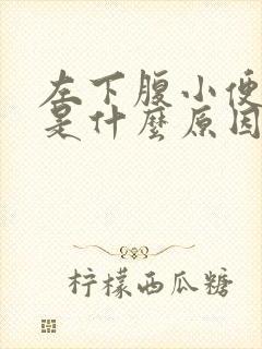 左下腹小便时疼是什么原因