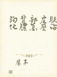 狗背部皮肤溃烂化脓怎么治疗