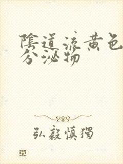 阴道流黄色液体分泌物