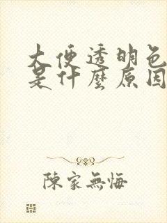 大便透明色粘液是什么原因