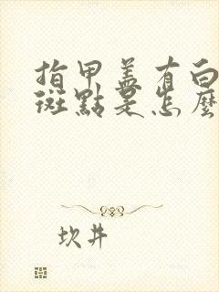 指甲盖有白色的斑点是怎么回事