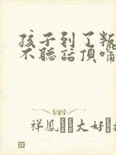 孩子到了叛逆期不听话顶嘴怎么教育