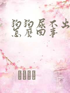 狗狗尿不出尿是怎么回事