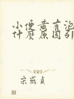 小便黄有泡沫是什么原因引起的