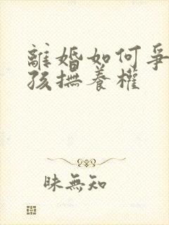 离婚如何争夺小孩抚养权