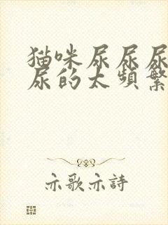 猫咪尿尿尿一点尿的太频繁怎么回事儿