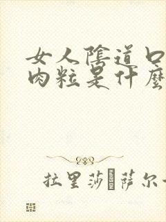 女人阴道口有小肉粒是什么情况