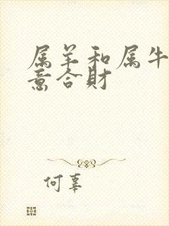 属羊和属牛做生意合财