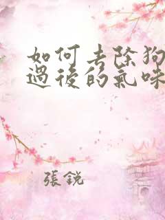 如何去除狗狗尿过后的气味