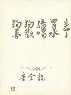 狗狗肠胃炎后就喜欢喝水了