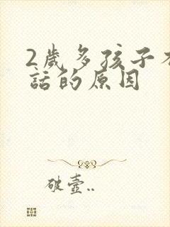 2岁多孩子不说话的原因