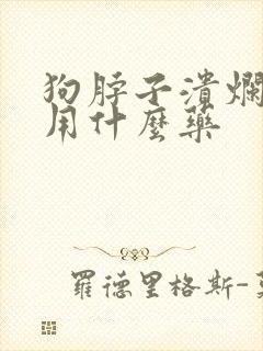 狗脖子溃烂化脓用什么药