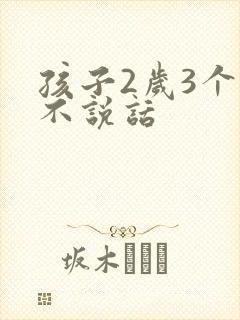 孩子2岁3个月不说话