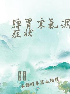 脾胃寒气湿气重症状