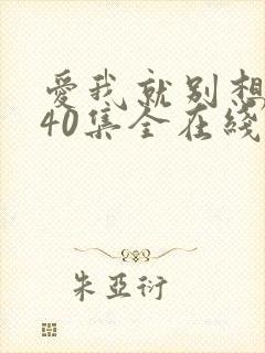 爱我就别想太多40集全在线电视剧