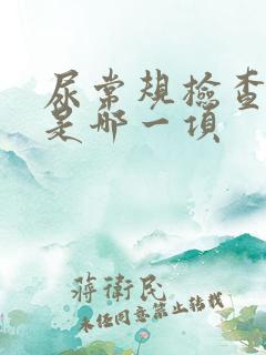 尿常规检查尿酸是哪一项