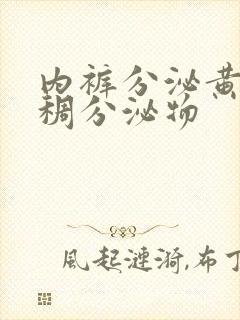 内裤分泌黄色粘稠分泌物