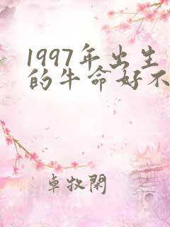 1997年出生的牛命好不好