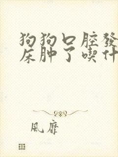 狗狗口腔发炎牙床肿了吃什么药