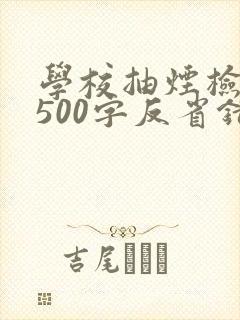 学校抽烟检讨书500字反省错误