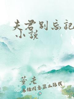 夫君别忘记休我 小说