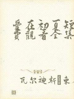 爱在初夏短剧免费观看全集