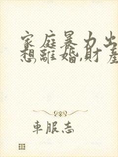 家庭暴力出轨,想离婚,财产怎么分割