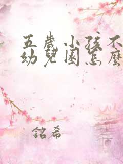 五岁小孩不去上幼儿园怎么办